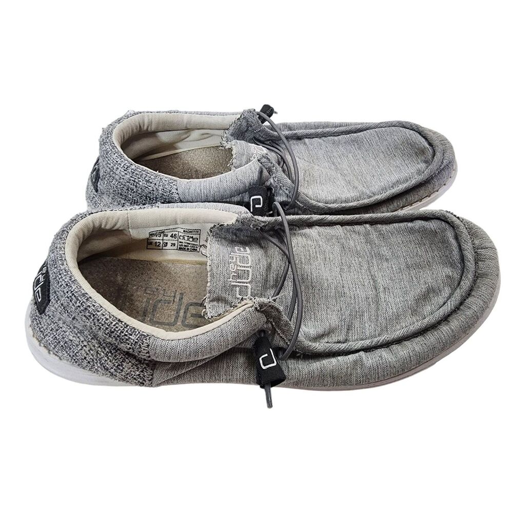 Hey Dude Wally Funk Magnetite Men's Size 13 Gray Slip-On Shoes‎